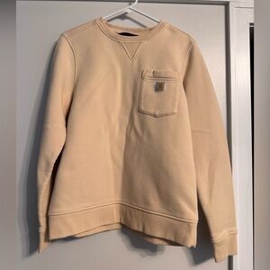 Carhartt Tan Crewneck Sweatshirt with Pocket